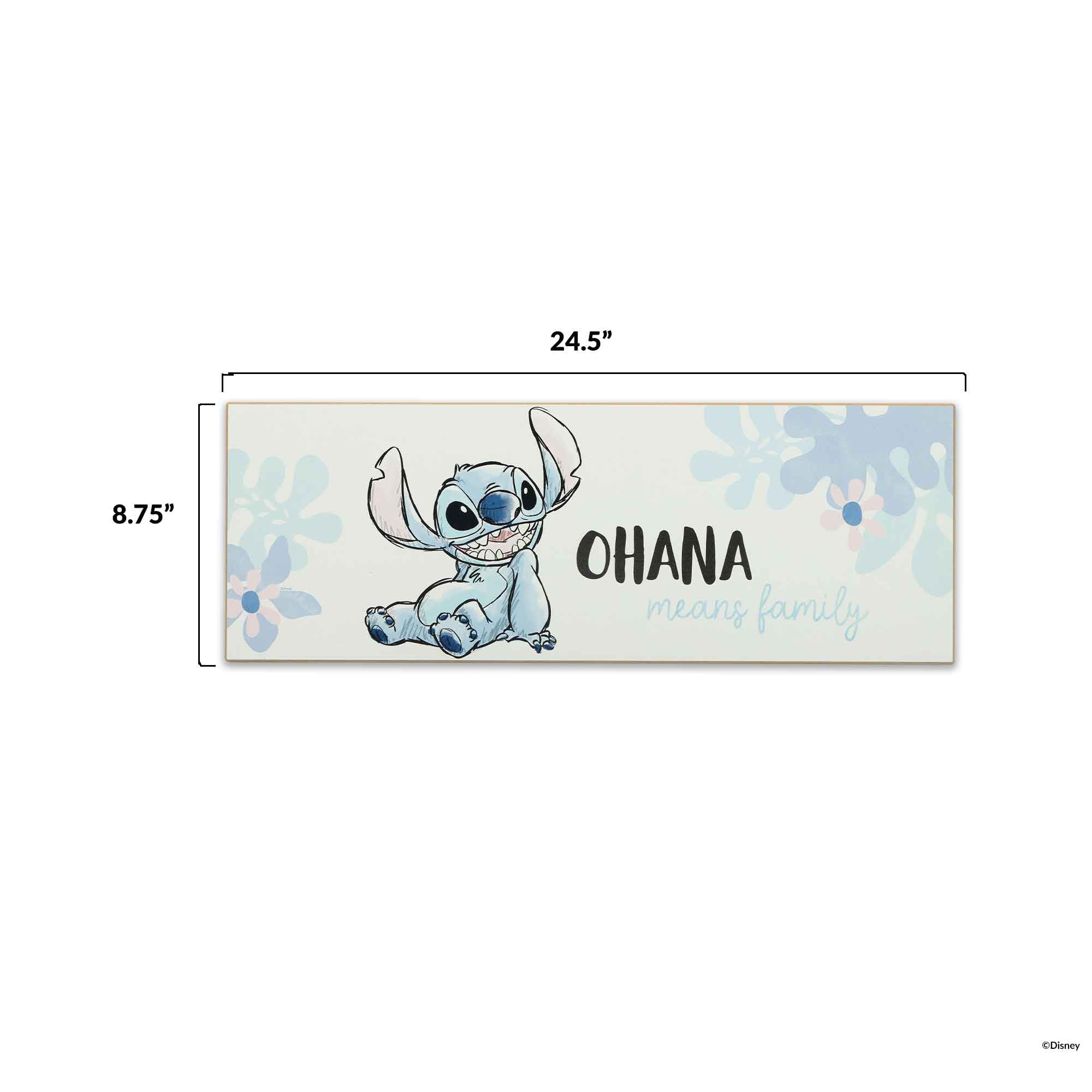 Disney Lilo and Stitch Ohana Means Family Tropical Wood Wall Decor